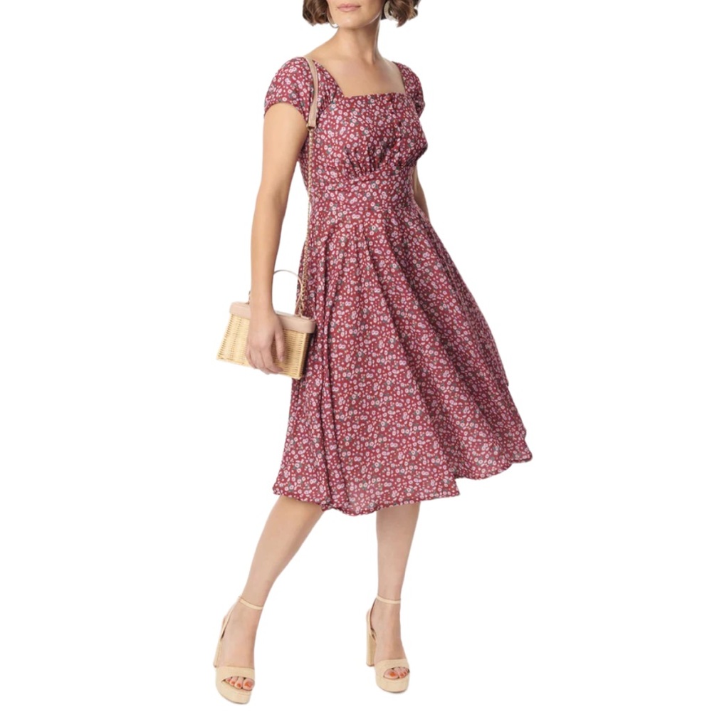 Unique Vintage x Timeless London | Dainty Floral Aaliyah Swing Dress | US 10 - Picture 2 of 16